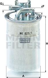 Mann-Filter WK 823/1 - Φίλτρο καυσίμου spanosparts.gr