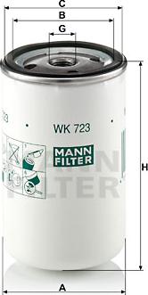Mann-Filter WK 723 - Φίλτρο καυσίμου spanosparts.gr