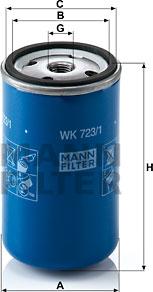 Mann-Filter WK 723/1 - Φίλτρο καυσίμου spanosparts.gr