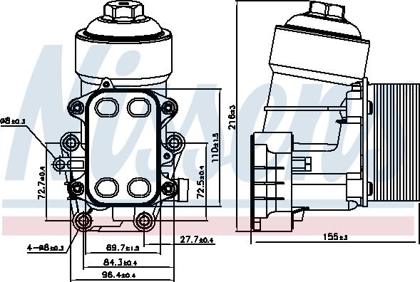 Nissens 91158 - Ψυγείο λαδιού, λάδι κινητήρα spanosparts.gr