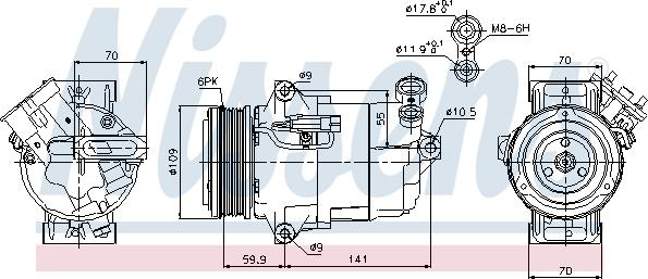 Nissens 89041 - Συμπιεστής, συστ. κλιματισμού spanosparts.gr