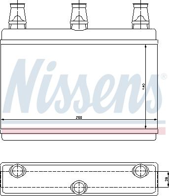 Nissens 70522 - Εναλλάκτης θερμότητας, θέρμανση εσωτερικού χώρου spanosparts.gr