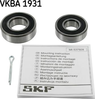 SKF VKBA 1931 - Σετ ρουλεμάν τροχών spanosparts.gr