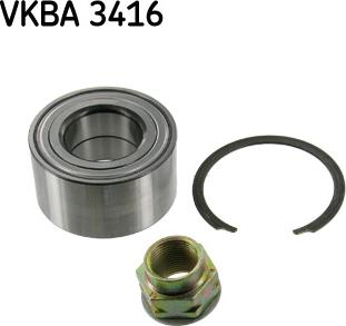 SKF VKBA 3416 - Σετ ρουλεμάν τροχών spanosparts.gr