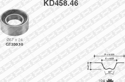 SNR KD458.46 - Σετ οδοντωτού ιμάντα spanosparts.gr