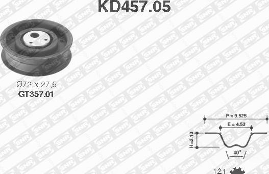 SNR KD457.05 - Σετ οδοντωτού ιμάντα spanosparts.gr