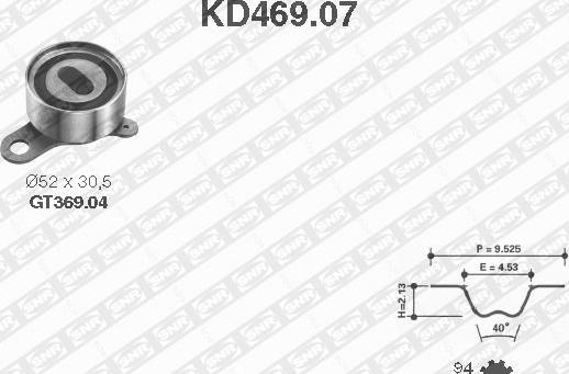 SNR KD469.07 - Σετ οδοντωτού ιμάντα spanosparts.gr