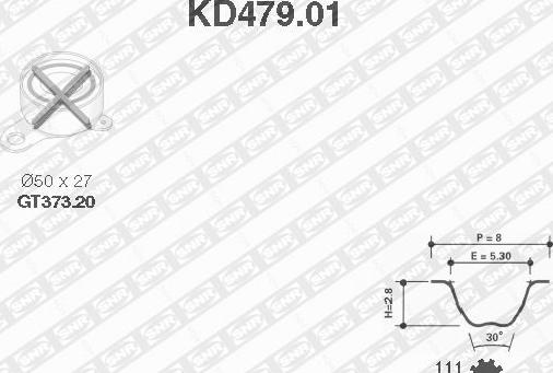SNR KD479.01 - Σετ οδοντωτού ιμάντα spanosparts.gr