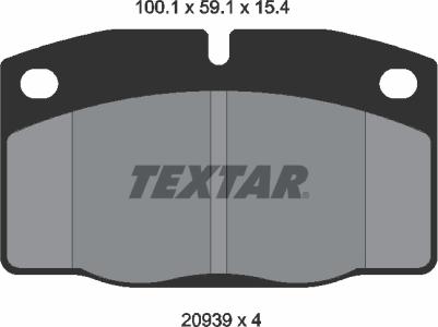 Textar 2093903 - Σετ τακάκια, δισκόφρενα spanosparts.gr