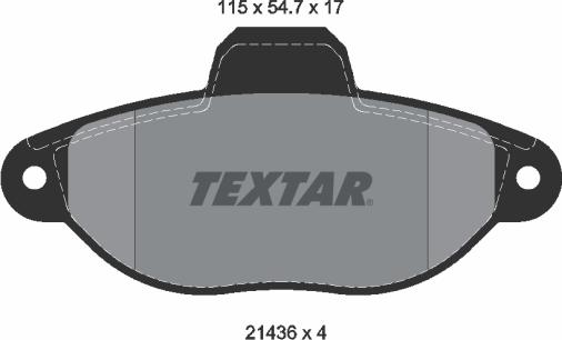 Textar 2143602 - Σετ τακάκια, δισκόφρενα spanosparts.gr