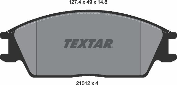 Textar 2101204 - Σετ τακάκια, δισκόφρενα spanosparts.gr