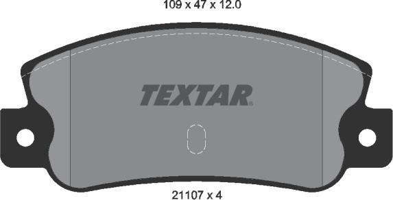 Textar 2110701 - Σετ τακάκια, δισκόφρενα spanosparts.gr