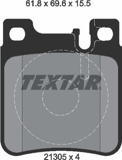 Textar 2130501 - Σετ τακάκια, δισκόφρενα spanosparts.gr
