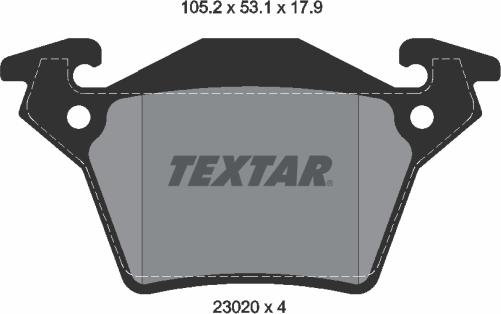 Textar 2302001 - Σετ τακάκια, δισκόφρενα spanosparts.gr