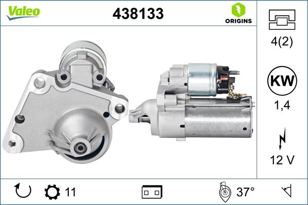 Valeo 438133 - Μίζα spanosparts.gr