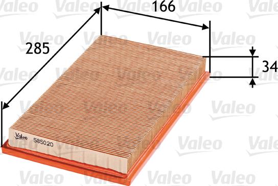 Valeo 585020 - Φίλτρο αέρα spanosparts.gr