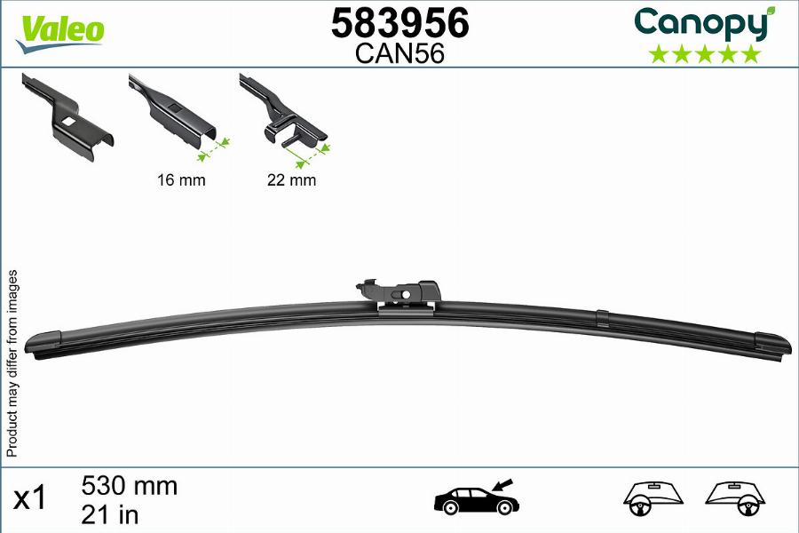 Valeo 583956 - Μάκτρο καθαριστήρα spanosparts.gr