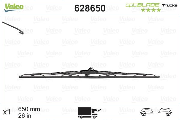 Valeo 628650 - Μάκτρο καθαριστήρα spanosparts.gr