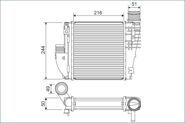 Valeo 822927 - Ψυγείο αέρα υπερπλήρωσης spanosparts.gr