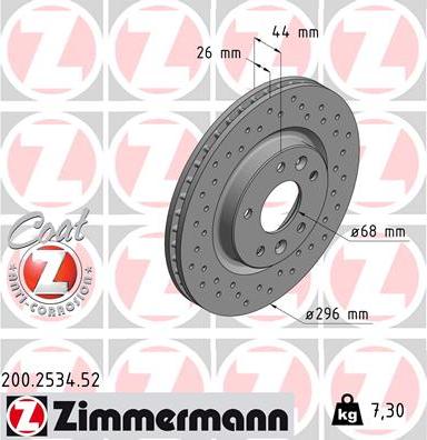 Zimmermann 200.2534.52 - Δισκόπλακα spanosparts.gr