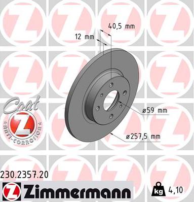 Zimmermann 230.2357.20 - Δισκόπλακα spanosparts.gr