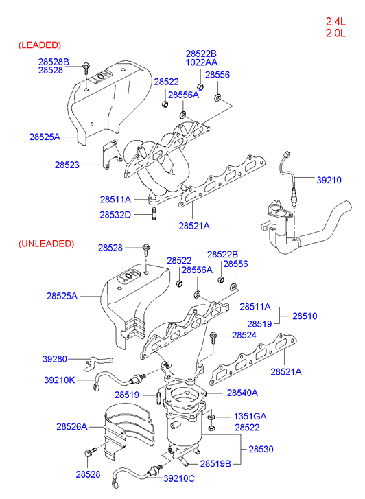 Hyundai 3921038225 - Αισθητήρας λάμδα spanosparts.gr