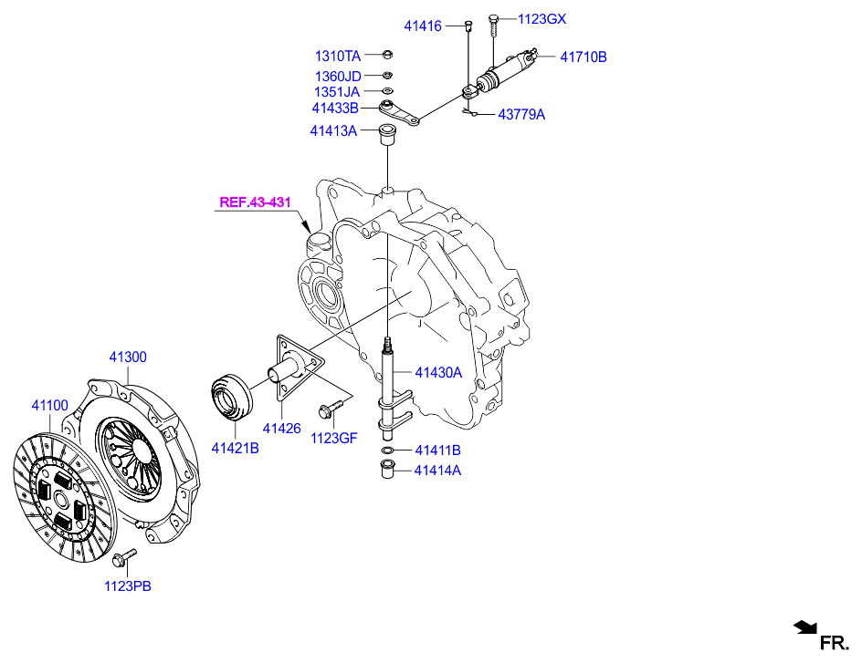 Hyundai 41421-39275 - Ρουλεμάν πίεσης spanosparts.gr