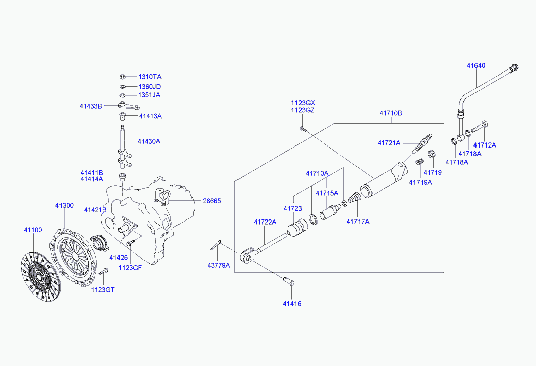 KIA 41421-28002 - Ρουλεμάν πίεσης spanosparts.gr