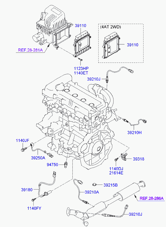 Hyundai 39210-2B000 - Αισθητήρας λάμδα spanosparts.gr