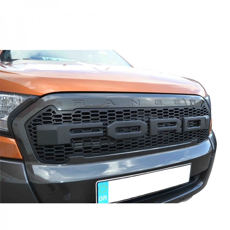 ΓΡΙΛΙΑ ΜΑΣΚΑΣ ΜΑΥΡΗ GRILLE 807 FORD RANGER T7 2017+