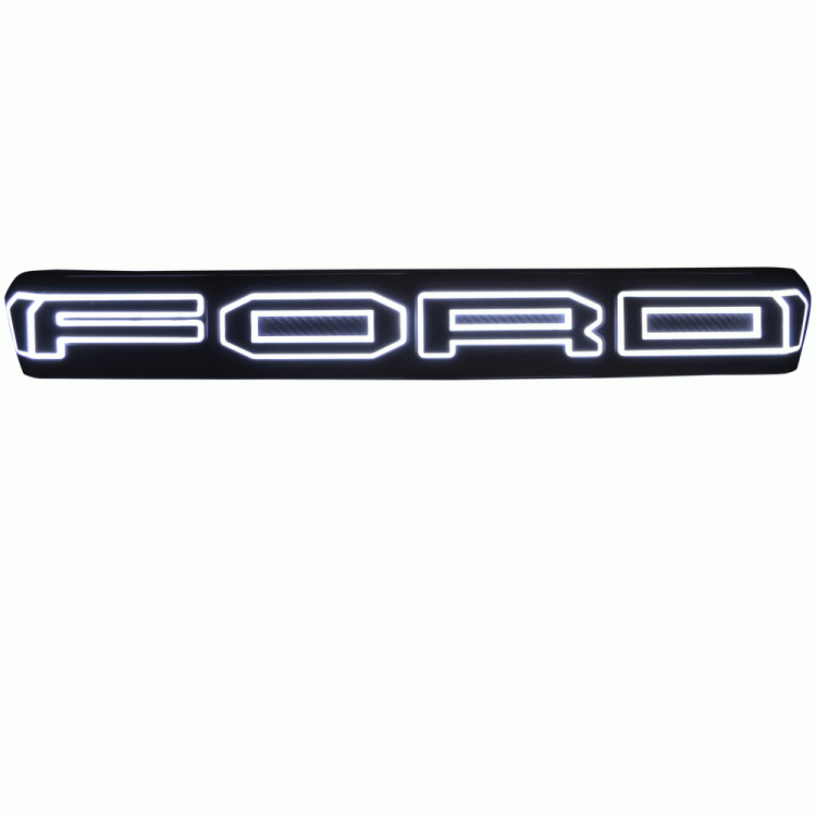 ΕΜΠΡΟΣΘΙΑ ΜΑΣΚΑ ΜΕ LED ΦΩΤΙΖΟΜΕΝΑ ΓΡΑΜΜΑΤΑ GRILLE 804LED FORD RANGER T8 2020+