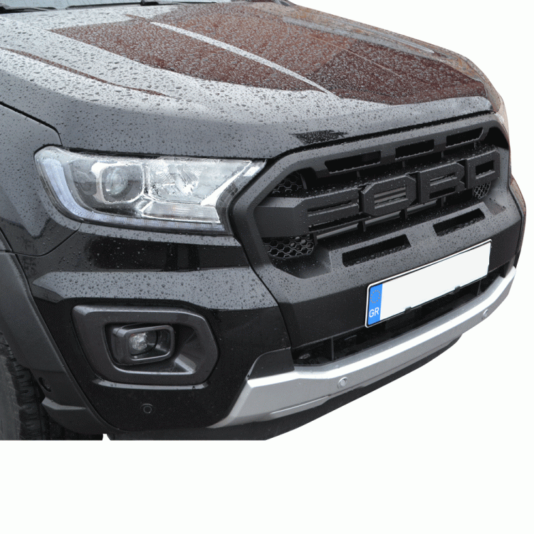 ΕΜΠΡΟΣΘΙΑ ΜΑΣΚΑ, ΜΕΓΑΛΗ, RAPTOR STYLE GRILLE 808 FORD RANGER T8 WILDTRACK 2020+