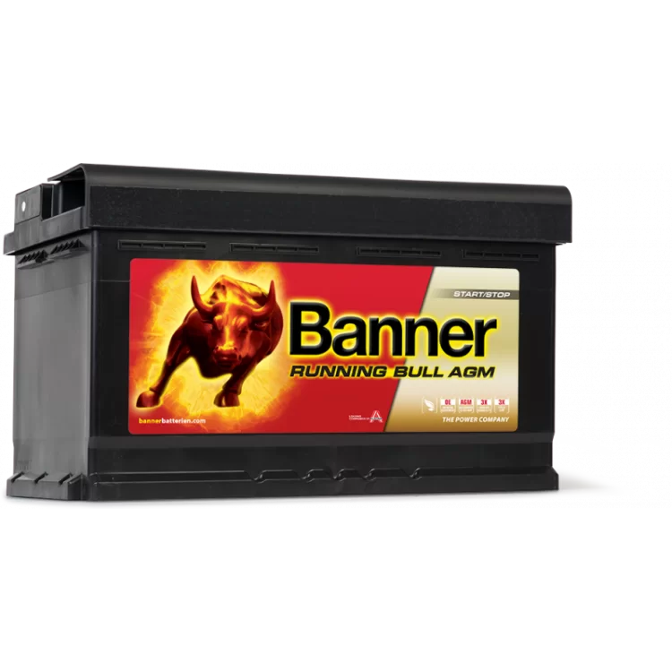 Μπαταρία Banner 58001 RUNNING BULL - AGM | 80AH / Volt:12 / EN:800 / Πολικότητα: Δεξιά το + Μπαταρία Banner 58001 RUNNING BULL - AGM | 80AH / Volt:12 / EN:800 / Πολικότητα: Δεξιά το +