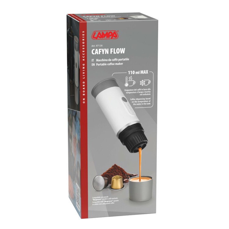 Lampa – Φορητή Μηχανή Espresso 15 Bar Cafyn Flow USB-C για Κάψουλες Νεσπρέσο & Αλεσμένο Καφέ, απολαύστε αυθεντικό καφέ παντού – 1 Τεμ. (L.9713.8) Lampa – Φορητή Μηχανή Espresso 15 Bar Cafyn Flow USB-C για Κάψουλες Νεσπρέσο & Αλεσμένο Καφέ, απολαύστε αυθεντικό καφέ παντού – 1 Τεμ. (L.9713.8)