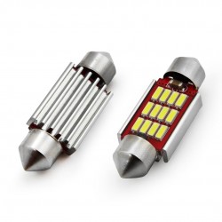 Amio - Λαμπάκια Πλαφονιέρας LED 39mm 12/24V 2.9W 5600K 12LED C5W Festoon Canbus Λευκό Φως για Εσωτερικό Φωτισμό και Πινακίδα Αυτοκινήτου - 2 τεμ. (01290/AM) Amio - Λαμπάκια Πλαφονιέρας LED 39mm 12/24V 2.9W 5600K 12LED C5W Festoon Canbus Λευκό Φως για Εσωτερικό Φωτισμό και Πινακίδα Αυτοκινήτου - 2 τεμ. (01290/AM)