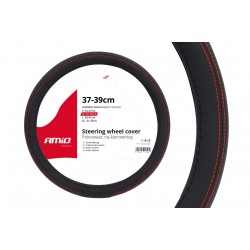 Amio - Κάλυμμα Τιμονιού 37/39cm Μαύρο με Κόκκινη Ραφή Σειρά SWC-01 για Τιμόνι Οχήματος - 1 τεμ. (01355/AM) Amio - Κάλυμμα Τιμονιού 37/39cm Μαύρο με Κόκκινη Ραφή Σειρά SWC-01 για Τιμόνι Οχήματος - 1 τεμ. (01355/AM)
