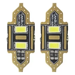 ΛΑΜΠΑΚΙΑ ΠΛΑΦΟΝΙΕΡΑΣ 31mm 12V 5.600K 2xSMD 5730 LED AMIO - 2 ΤΕΜ.
