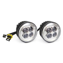 Amio – Στρογγυλά Φώτα Ημέρας DRL LED 12V 800Lm για Αυξημένη Ορατότητα & Ασφάλεια σε Αυτοκίνητο – Σετ 2 Τεμ. (01525/AM)