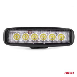 Amio – Προβολέας Εργασίας LED WL01 DAYLINE 9-60V 18W 6000K 6 LED Spot για Ισχυρό Φωτισμό σε Καθημερινή Χρήση – 1 Τεμ. (01612/AM)