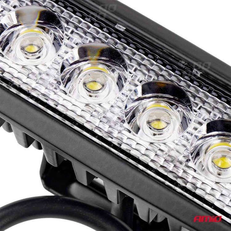 Amio – Προβολέας Εργασίας LED WL01 DAYLINE 9-60V 18W 6000K 6 LED Spot για Ισχυρό Φωτισμό σε Καθημερινή Χρήση – 1 Τεμ. (01612/AM)