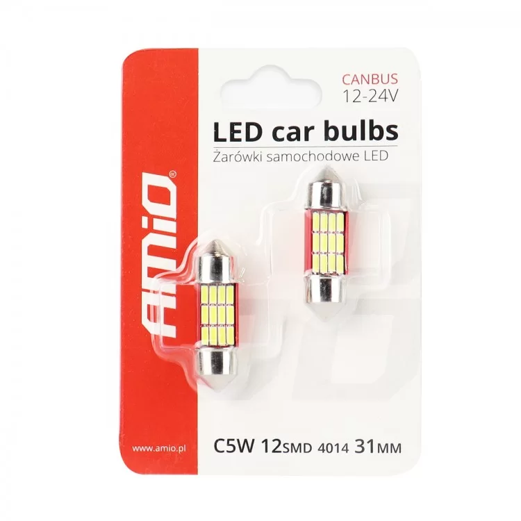 ΛΑΜΠΑΚΙΑ ΠΛΑΦΟΝΙΕΡΑΣ 31mm 12V 5.600K 12xSMD 4014 LED CAN-BUS AMIO - 2 ΤΕΜ. ΛΑΜΠΑΚΙΑ ΠΛΑΦΟΝΙΕΡΑΣ 31mm 12V 5.600K 12xSMD 4014 LED CAN-BUS AMIO - 2 ΤΕΜ.