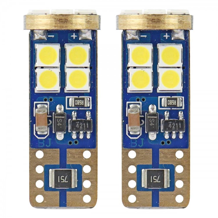 T10 W5W 12V W2,1x9,5d ΛΕΥΚΟ 5.600K 12SMDx2835 (ΚΑΡΦΩΤΟ - CAN-BUS) 2ΤΕΜ. T10 W5W 12V W2,1x9,5d ΛΕΥΚΟ 5.600K 12SMDx2835 (ΚΑΡΦΩΤΟ - CAN-BUS) 2ΤΕΜ.