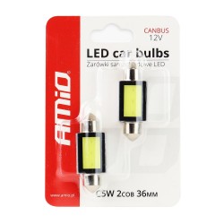 Amio – Λαμπάκια Πλαφονιέρας LED 36mm C5W C10W 12V 2.4W 5600K 3xCOB CANBUS για Ισχυρό Ομοιόμορφο Φωτισμό Εσωτερικού – Σετ 2 Τεμ. (01639/AM) Amio – Λαμπάκια Πλαφονιέρας LED 36mm C5W C10W 12V 2.4W 5600K 3xCOB CANBUS για Ισχυρό Ομοιόμορφο Φωτισμό Εσωτερικού – Σετ 2 Τεμ. (01639/AM)