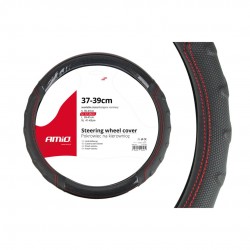 Amio - Κάλυμμα Τιμονιού 37-39cm SWC-21-M Μαύρο με Κόκκινη Ραφή - Σταθερό Κράτημα & Άνεση Οδήγησης - 1 Τεμ (01698/AM) Amio - Κάλυμμα Τιμονιού 37-39cm SWC-21-M Μαύρο με Κόκκινη Ραφή - Σταθερό Κράτημα & Άνεση Οδήγησης - 1 Τεμ (01698/AM)