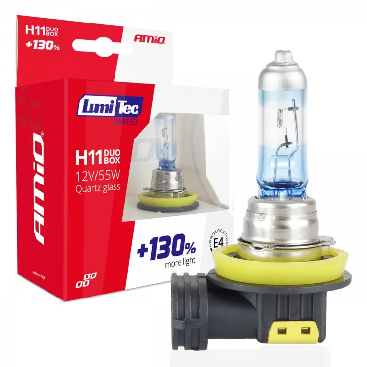 H11 12V 55W PGJ19-2 LUMITEC LIMITED +130% UP TO 40m AMIO - 2 ΤΕΜ. H11 12V 55W PGJ19-2 LUMITEC LIMITED +130% UP TO 40m AMIO - 2 ΤΕΜ.