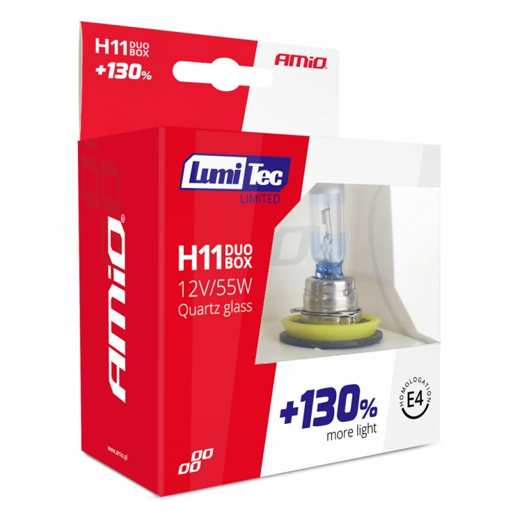 H11 12V 55W PGJ19-2 LUMITEC LIMITED +130% UP TO 40m AMIO - 2 ΤΕΜ. H11 12V 55W PGJ19-2 LUMITEC LIMITED +130% UP TO 40m AMIO - 2 ΤΕΜ.