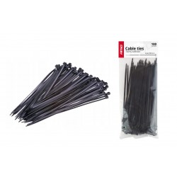 Amio - ΔΕΜΑΤΙΚΑ/ΔΕΤΙΚΑ ΚΑΛΩΔΙΩΝ TIE WRAP 2,5 X 200mm (ΜΑΥΡΟ) - 100 ΤΕΜ.  (02152/AM)