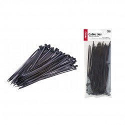 Amio - ΔΕΜΑΤΙΚΑ/ΔΕΤΙΚΑ ΚΑΛΩΔΙΩΝ TIE WRAP 3,6 X 150mm (ΜΑΥΡΟ) - 100 ΤΕΜ.  (02153/AM)