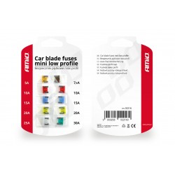 Amio - ΑΣΦΑΛΕΙΕΣ MINI LOW PROFILE ΔΙΑΦΟΡΕΣ ΣΕ ΚΑΡΤΕΛΑ 1x5A/1x7.5A/2x10A/2x15A/2x20A/1x25A/1x30A - 10 TEM (02216/AM)