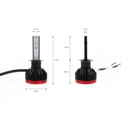 Amio - H1 BF-SERIES 6-18V 50W ETi-1860 2X25W 6.000K 3100lm LED (ΜΕ ΑΝΕΜΙΣΤΗΡΑΚΙ) -2ΤΕΜ (02240/AM)
